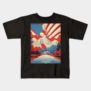 Arkansas United States of America Tourism Vintage Poster Kids T-Shirt